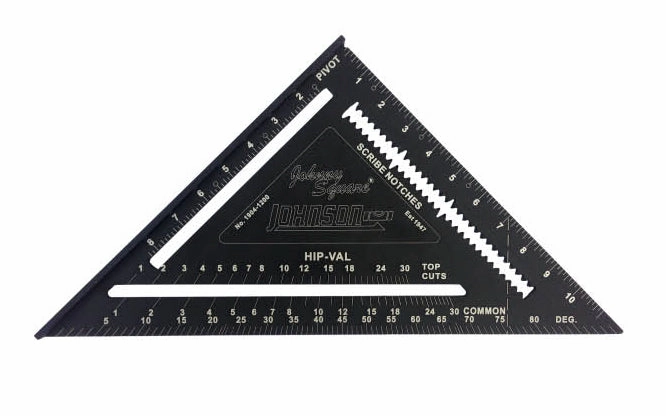 12" Aluminum Laser Etched Rafter Square