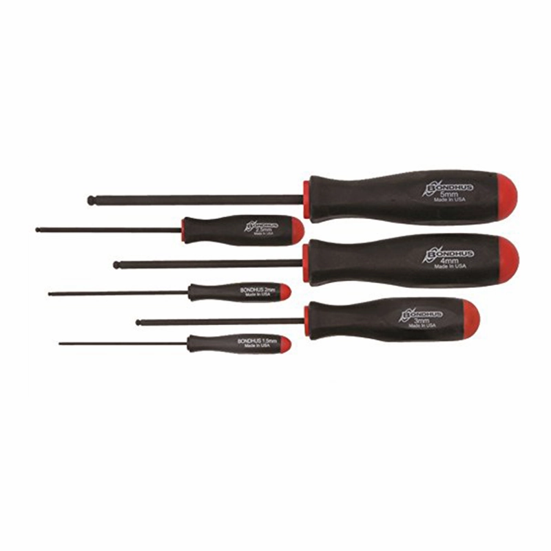 Bondhus 10686 Ball End Screwdriver Set, 6 Piece