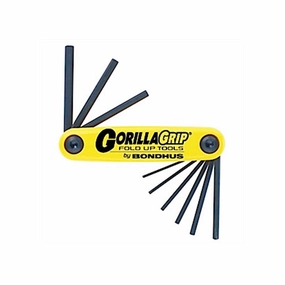 Bondhus 12591 GorillaGrip Set of 9 0.50 - 3/16" Hex Fold-up Tool