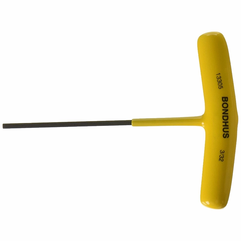 Bondhus 13312 1/4 x 6.5" Hex Tip Graduated Length T-Handle with ProGuard Finish, 2 Piece