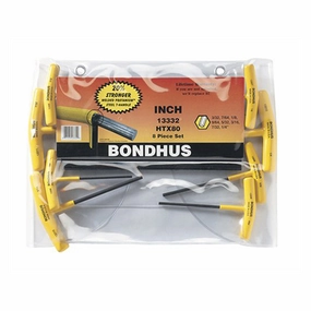 Bondhus 13332 Hex T-handle Set, 8 Piece