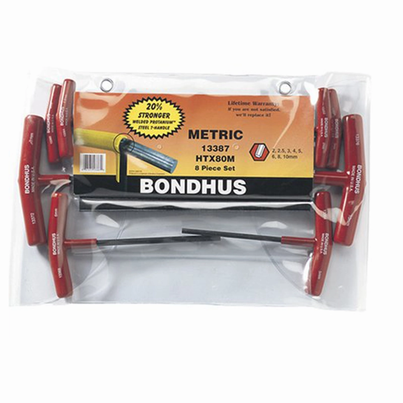 Bondhus 13387 Hex T-handle Set, 8 Piece