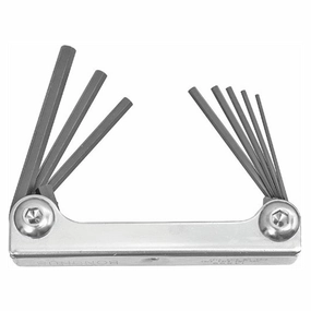 Bondhus 14590 0.050 - 5/32" Metal Handle Set of 8 Hex Fold Up Tool