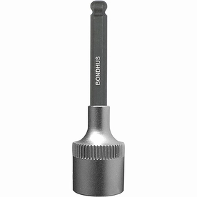 Bondhus 43913 5/16" x 2" ProHold 1/2" Drive Socket Ball End Bit with ProGuard Finish