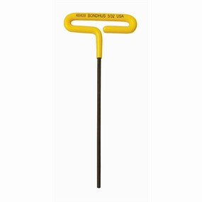 Bondhus 46408 9/64 x 6" Hex Tip Cushion Grip Loop T-Handle with ProGuard Finish, 2 Piece