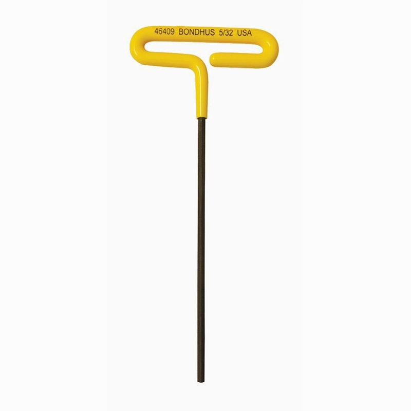 Bondhus 46408 9/64 x 6" Hex Tip Cushion Grip Loop T-Handle with ProGuard Finish, 2 Piece