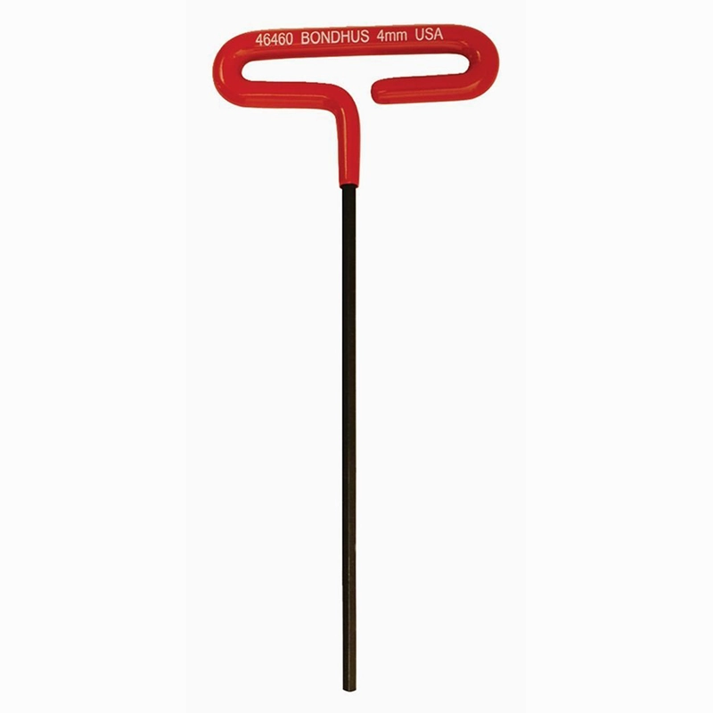 Bondhus 46468 6mm x 6" Hex Tip Cushion Grip Loop T-Handle with ProGuard Finish, 2 Piece