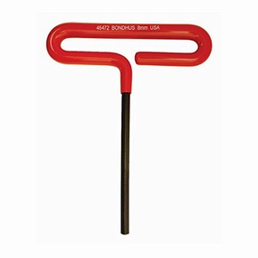 Bondhus 46572 8mm x 9" Hex Tip Cushion Grip Loop T-Handle with ProGuard Finish, 2 Piece