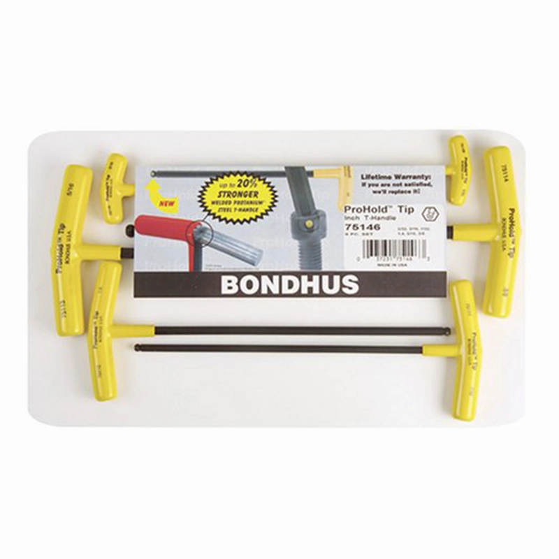 Bondhus 75146 Ball End T-handles with ProHold Tip, 6 Piece