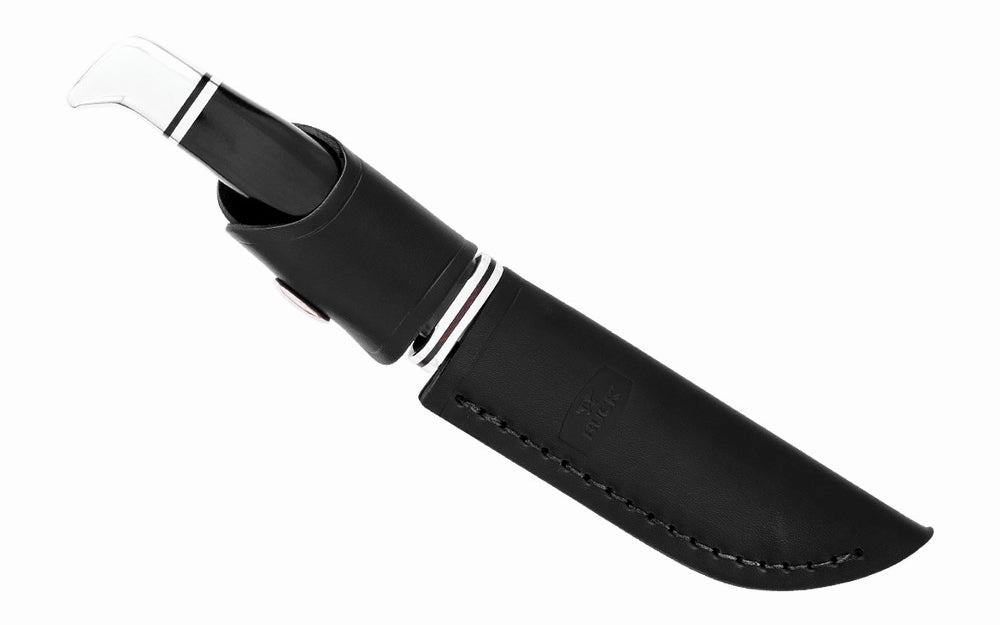 Buck Knives 102 Woodsman Knife & Sheath - Fixed Blade with Black Handle