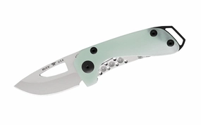 Buck Knives 417 Budgie Folding Knife with Green Natural G10 Handle