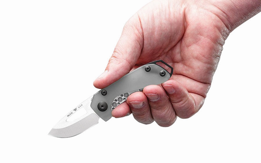 Buck Knives 417 Budgie Folding Knife with Green Natural G10 Handle