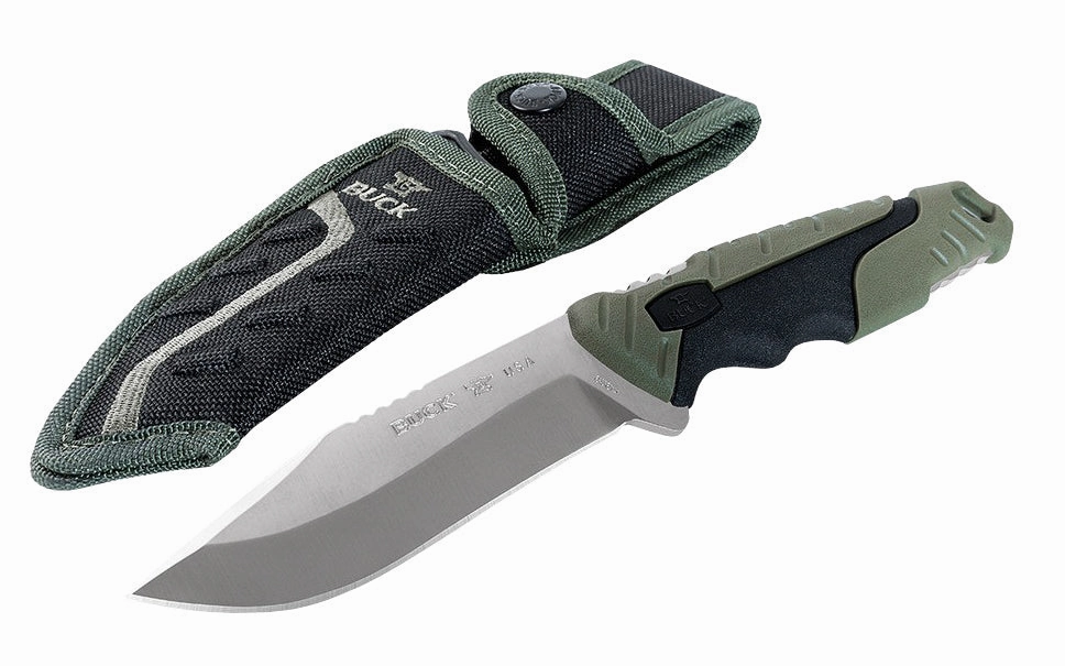 Buck Knives 656 Pursuit, Large Fixed Blade Knife - Green