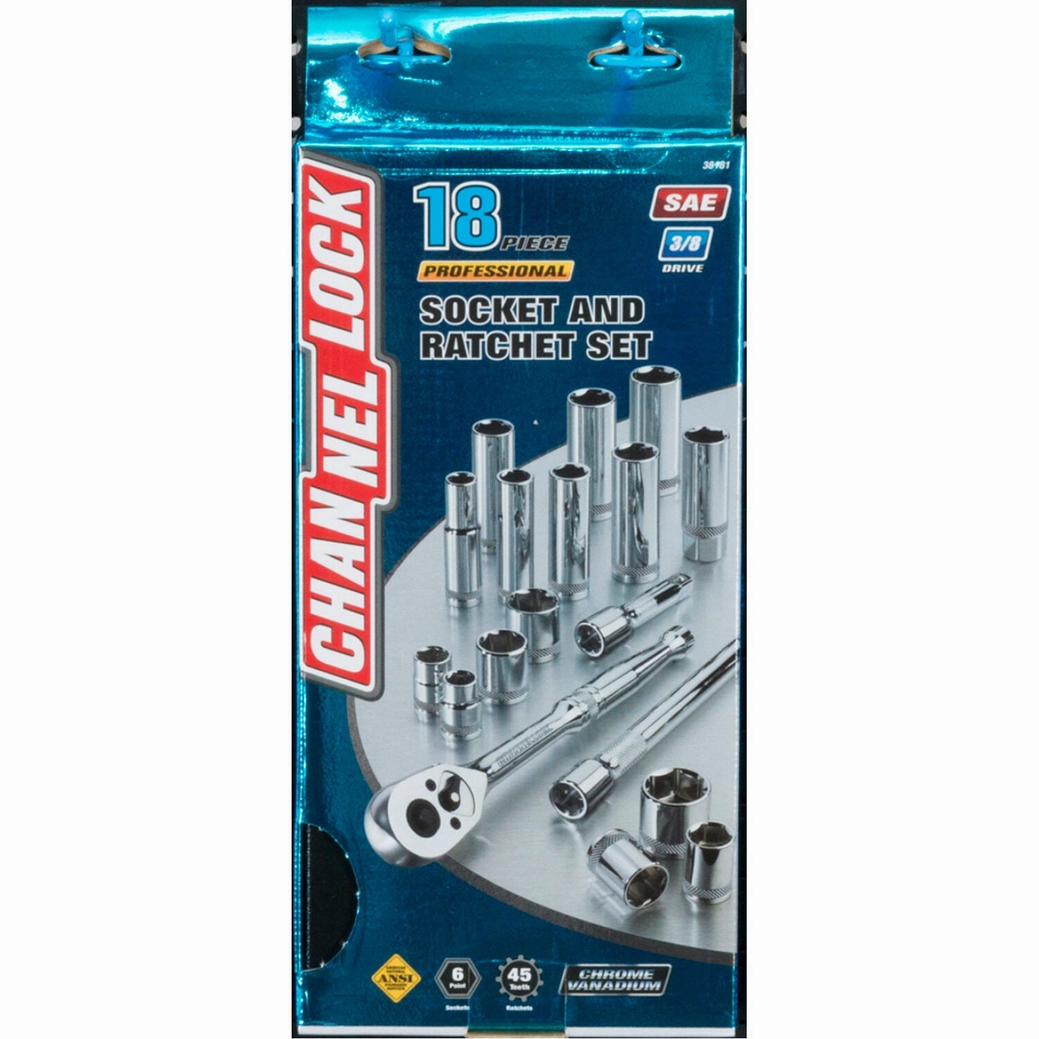 Channellock 38181 18pc 3/8" SAE Drive Socket Set