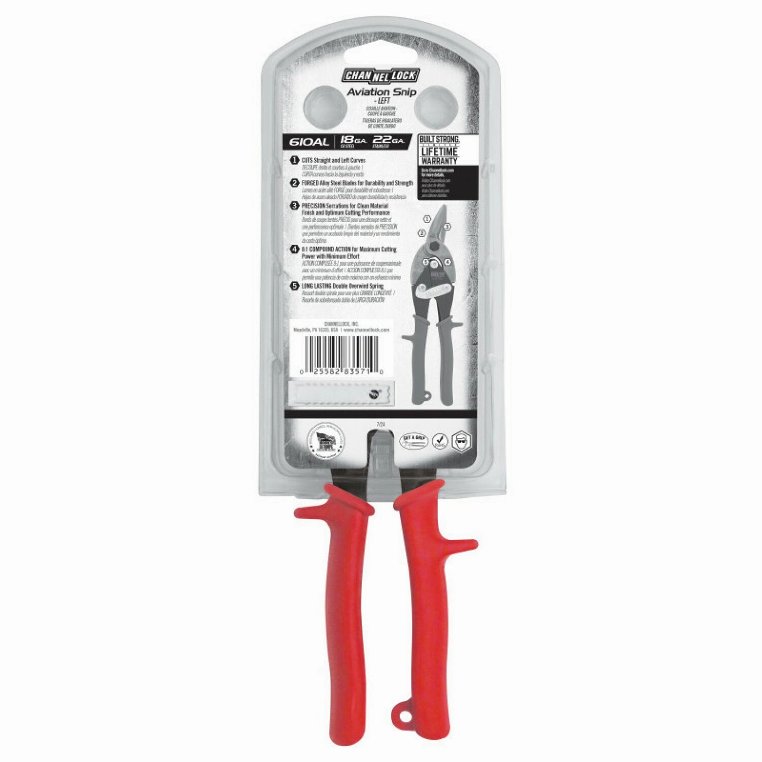 Channellock 610AL 10-inch Left Aviation Snip