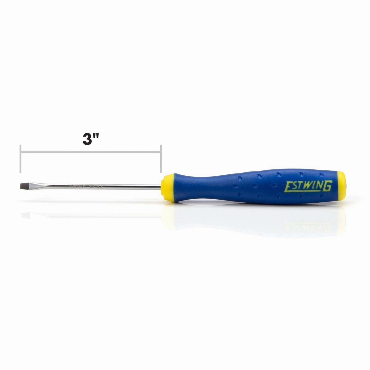 Estwing 42451-01 1/8-Inch x 3-Inch Magnetic Slotted Tip Precision Screwdriver with Ergonomic Handle