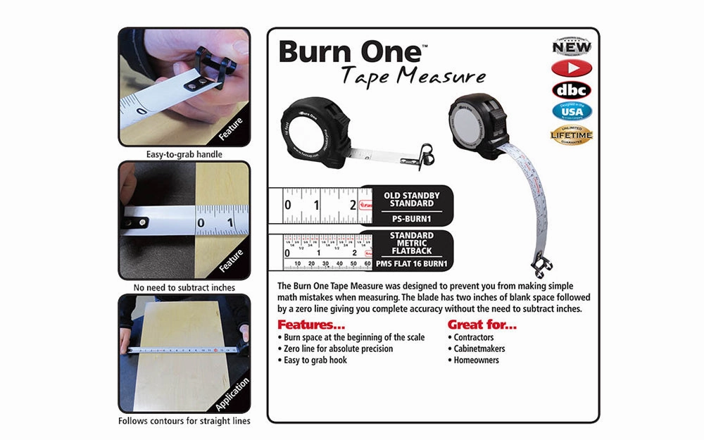FastCap 16' FlatBack Tape Measure ~ Burn One