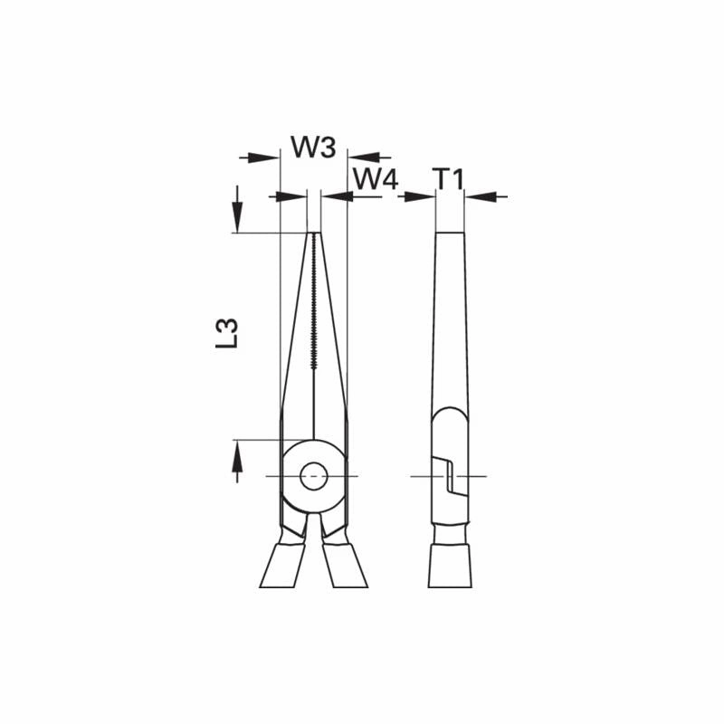 Gedore 1552090 VDE Flat nose pliers with VDE insulating sleeves