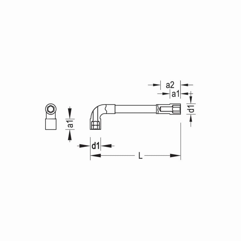 Gedore 1616323 Double Ended Socket Wrench 6 mm