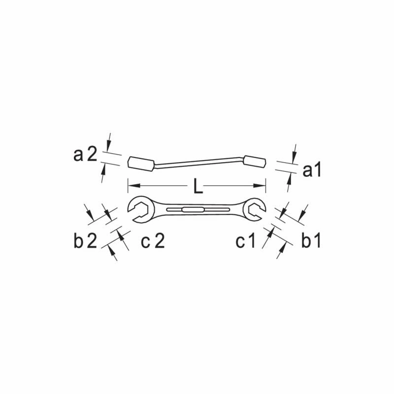 Gedore 1933175 Hex 400 Flare Nut Spanner Open UD 36x41 mm