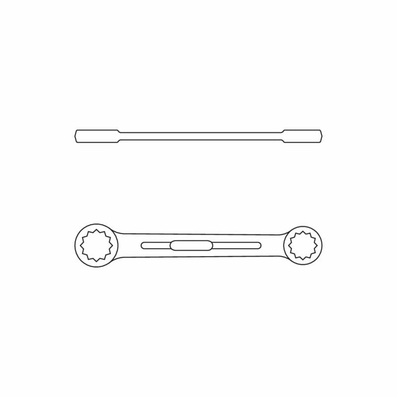 Gedore 6055300 Flat Ring Spanner 22x24 mm