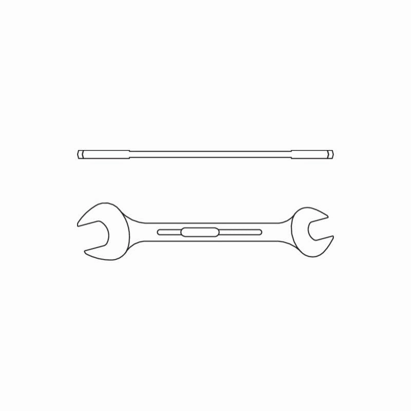 Gedore 6064560 Double Open Ended Spanner 9x10 mm