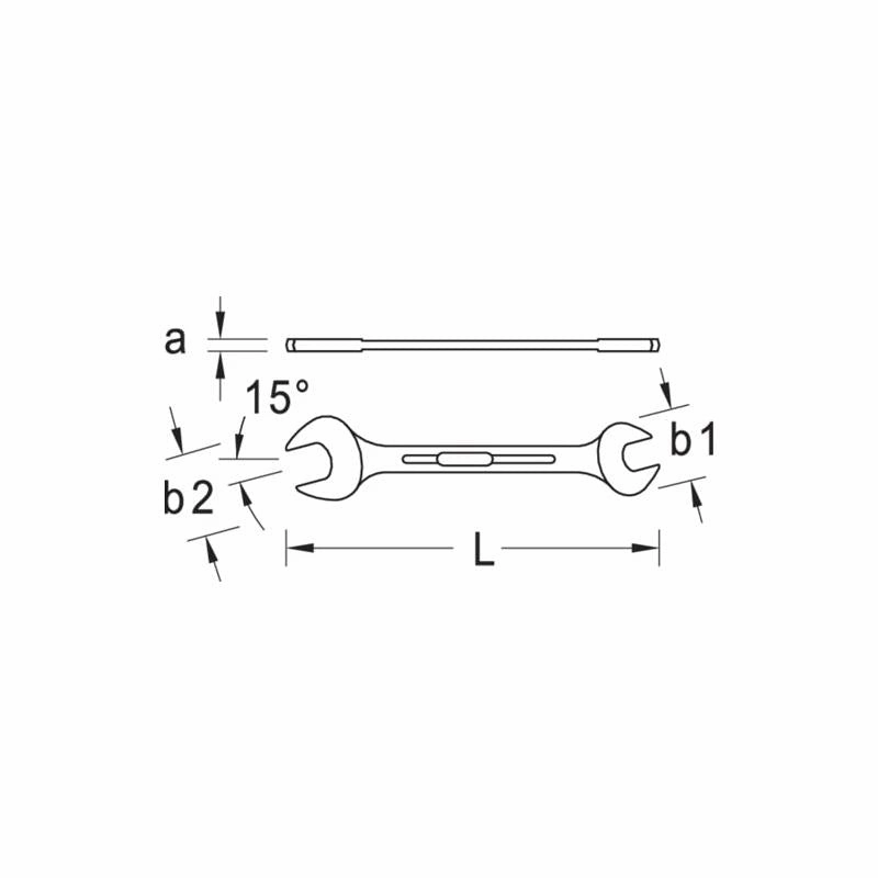 Gedore 6068710 6 Double Open Ended Spanner 46x50 mm