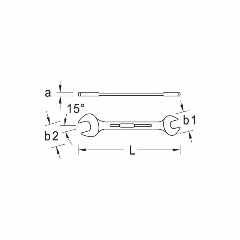 Gedore 6077700 Double Open Ended Spanner Set 12 Pcs 6-32 mm