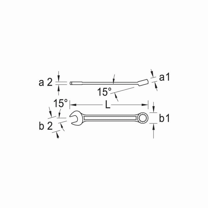 Gedore 6093580 Combination spanner set 17 pcs UD profile 6-22 mm