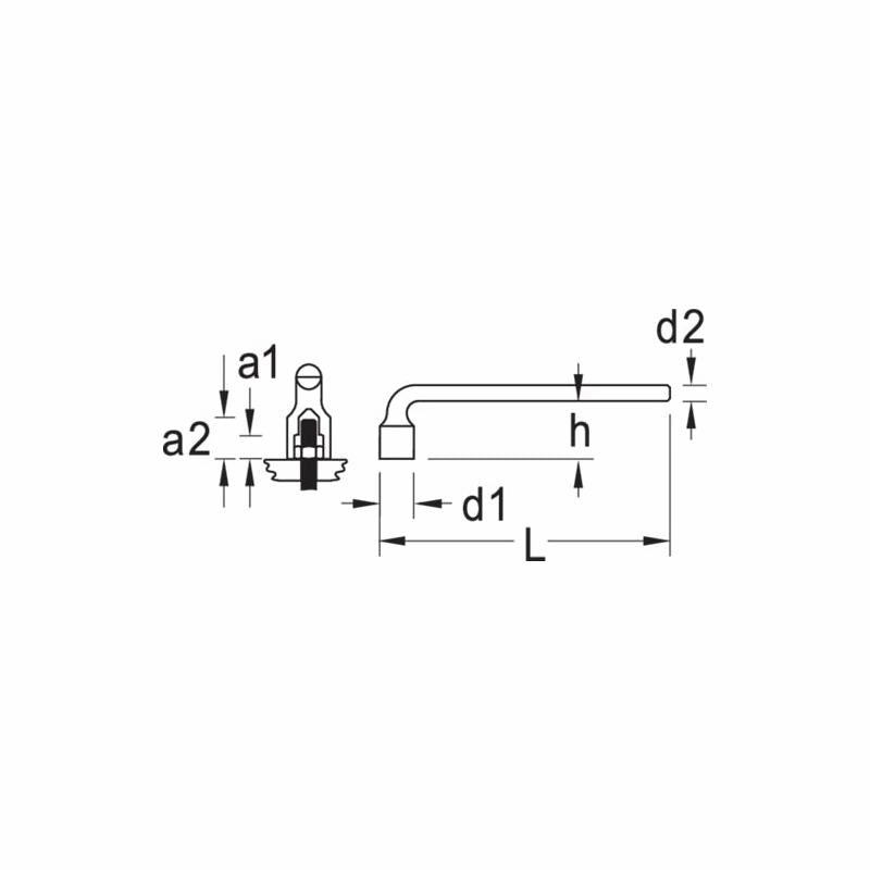 Gedore 6188530 25 13 Socket Wrench 13 mm L.200 mm