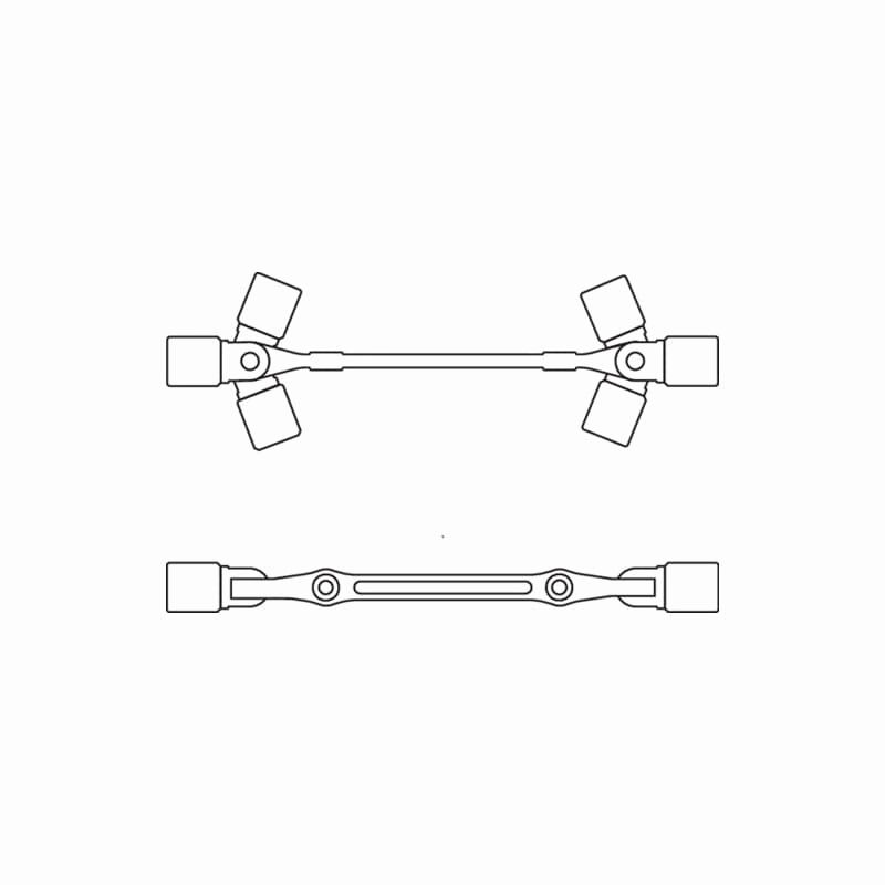 Gedore 6299870 Swivel head wrench double ended 16x17 mm