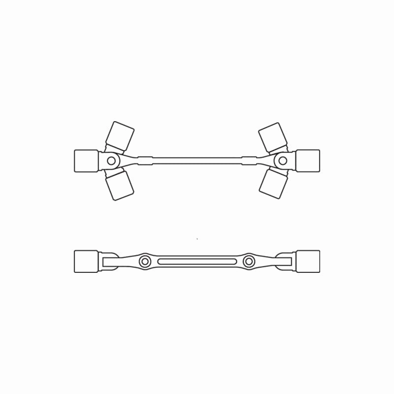 Gedore 6300120 Swivel head wrench double ended 20x22 mm