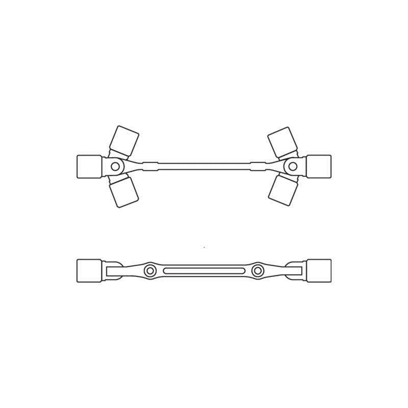 Gedore 6300390 Swivel Head Wrench Double Ended
