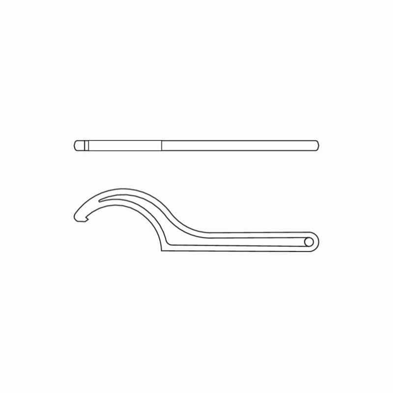 Gedore 6334530 Hook wrench with lug, 52-55 mm