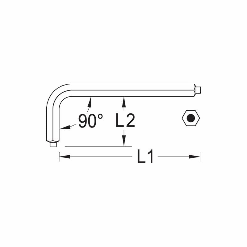 Gedore 6343520 Hexagon Allen key 8 mm