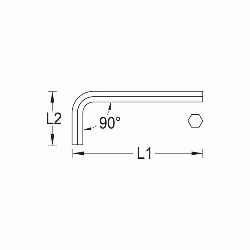 Gedore 6344760 Hexagon Allen key 3/16 inch