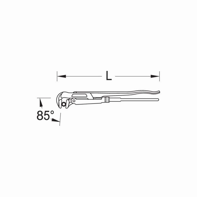 Gedore 6437340 Pipe Wrench 1 Inch