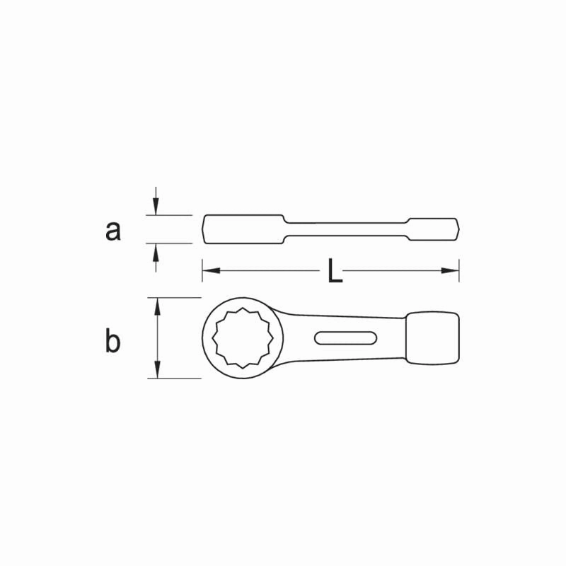 Gedore  6479340 Ring slogging spanner 1.3/4"