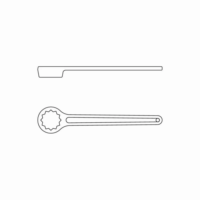Gedore 6482130 Deep Ring Spanner Straight 50 mm
