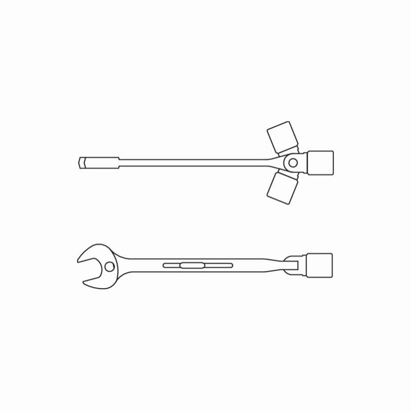 Gedore 6512140 534 Combination Swivel Head Wrench 11 mm