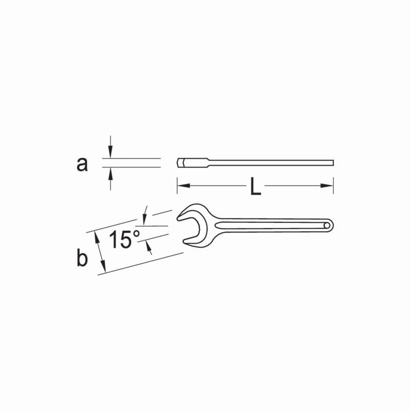 Gedore 6576380 Single open ended spanner 30 mm