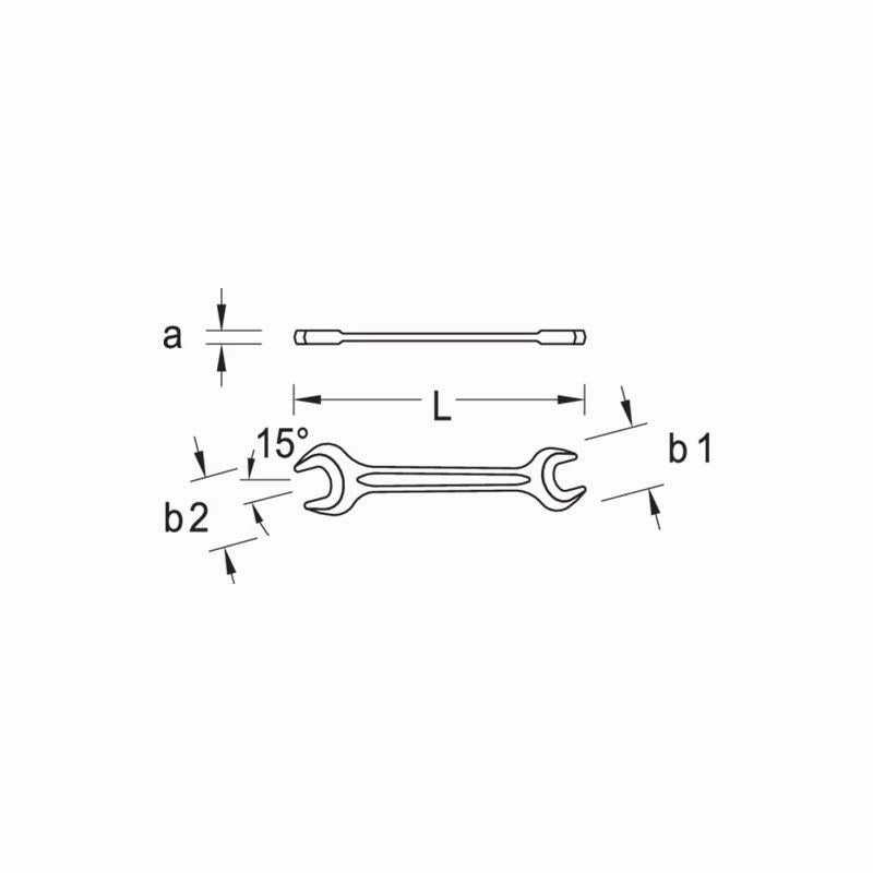 Gedore 6588200 Double open ended spanner 41x46 mm