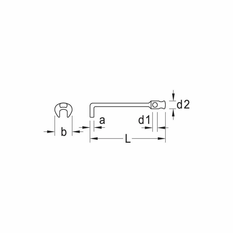 Gedore 6677140 Crowfoot Spanner 21 mm