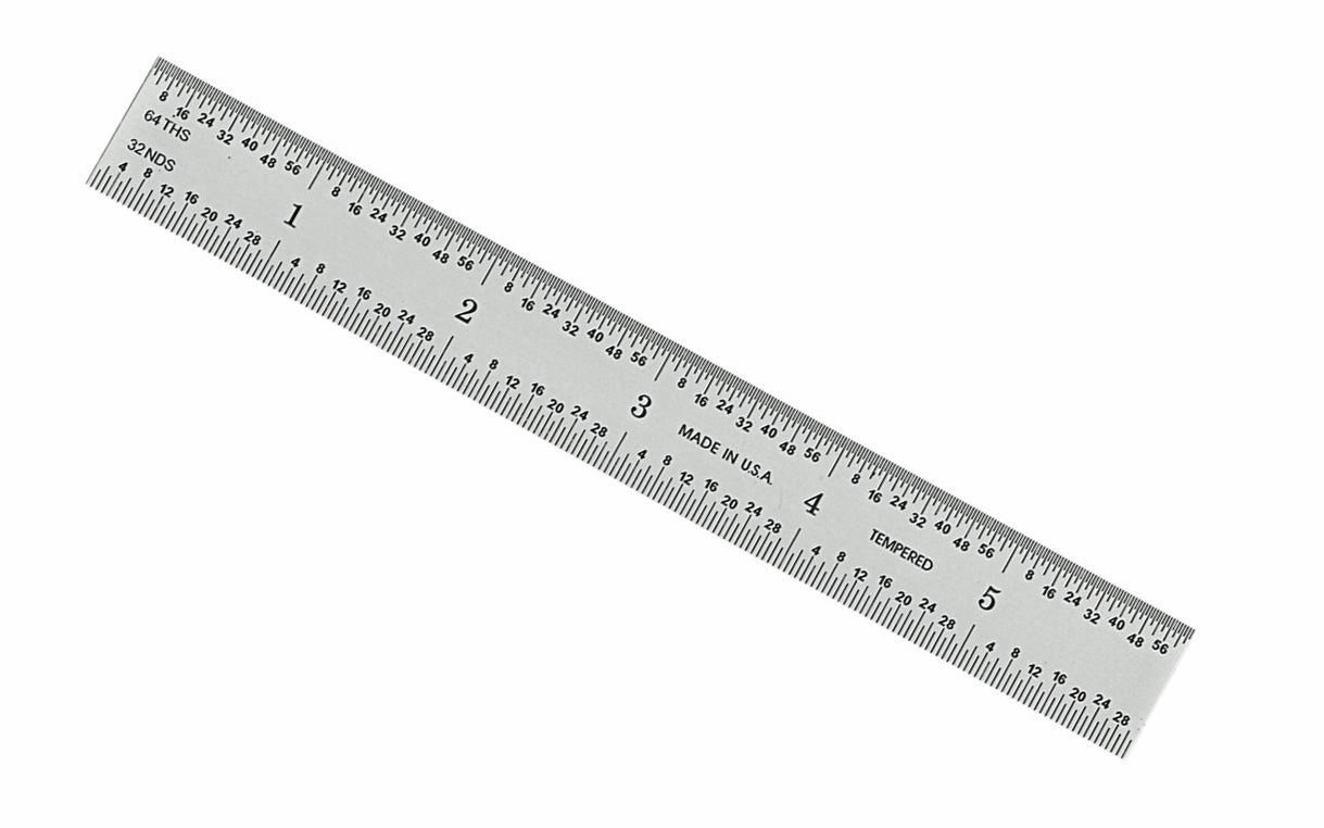 General Tools 6" Rigid Stainless Rule (8ths, 16ths, 32nds, 64ths)