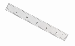 General Tools 6" Rigid Stainless Rule with End Grads (8ths, 16ths, 32nds, 64ths)