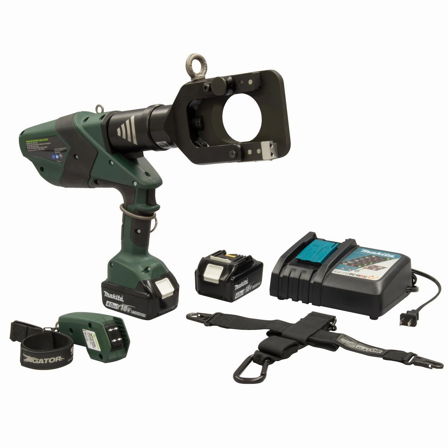 Greenlee ESG65LXR11 Gator Guillotine Remote Cable Cutter, 65 mm, 120V Charger