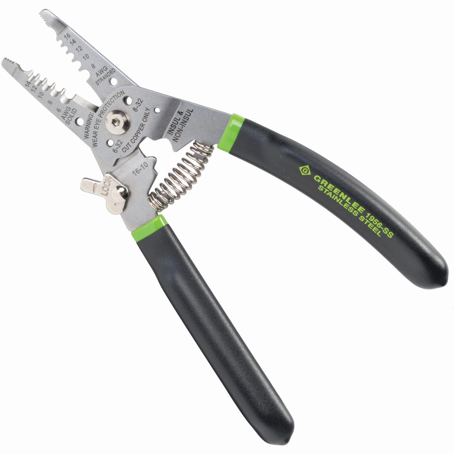 Greenlee Hand Tools Stainless Steel Wire Stripper Pro (1956-SS), 6-14 AWG