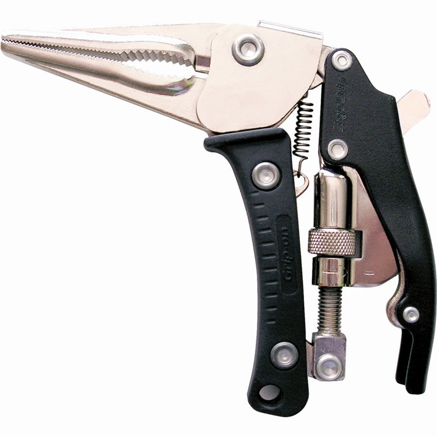 Grip-On 72708 Ergogrip Long Nose Locking Plier, L. 8 Inch