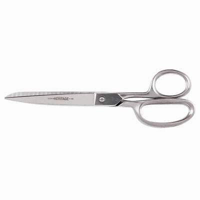 Heritage Cutlery 159C 9'' Straight Stainless Trimmer / Curved Blades