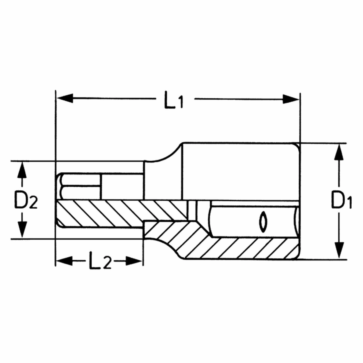 Heyco 00050364183 Screwdriver Sockets for TORX-socket screws, 1/2 Inch  Drive T40